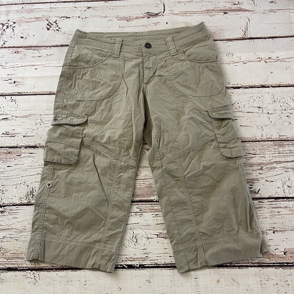 KUHL Size 6 Tan Cropped Pants Cotton Summer Women's‎ Outdoor Hiking